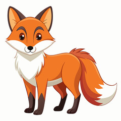 Obraz premium red fox cartoon