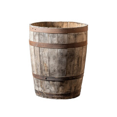 Rustic Wooden Barrel, Vintage Wine Cask, Aged Oak Container