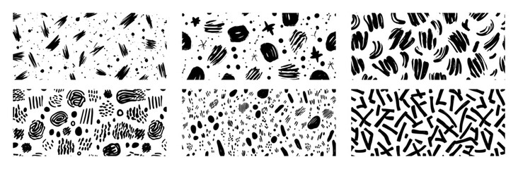 hand drawn decorative seamless pattern collection