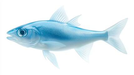 Obraz premium Fish on white captivating glimpse into aquatic simplicity and pristine beauty