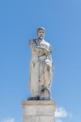 Cadiz, Spain - April 18, 2025: Streets of the historic center of Tarifa during the Holy Week festivities in Tarifa, Spain