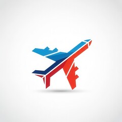 Airplane with abstract geometric design