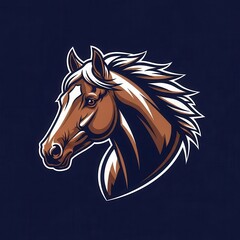 Horse head on dark background