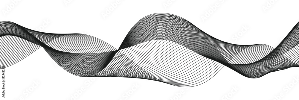 Poster abstract wave line business background. technology abstract lines on white background. technology, d