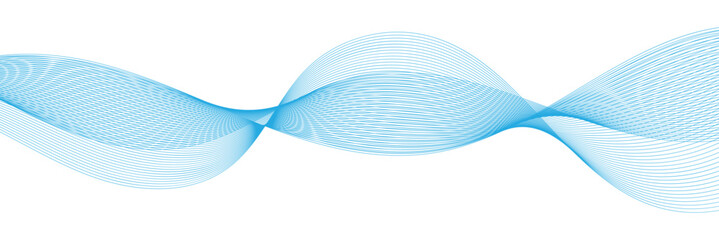 Thin line wavy abstract background. Abstract frequency sound wave lines, twisted curve lines and technology background. Line art striped graphic template, banner background. Vector illustration