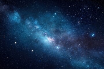 Naklejka premium Cosmic Nebula, Starry Night Sky