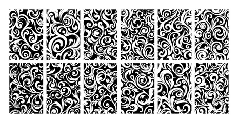 ornamental swirl seamless pattern collection