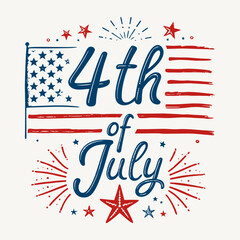 Festive artwork showcasing the American flag, perfect for celebrating the Fourth of July