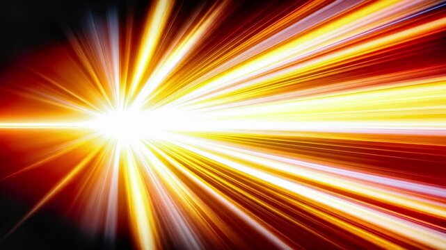 Void Light Rays Golden core emitting radial light rays across dark void, cinematic ...