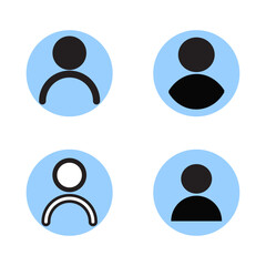 Profile icon is a simple flat icon for all users. This avatar design is clean and easy to use for apps, websites, or any digital project