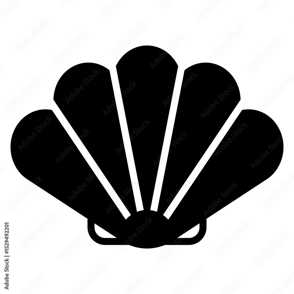 Poster seashell outline shape