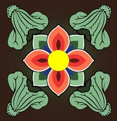 Dancheong korean traditional art