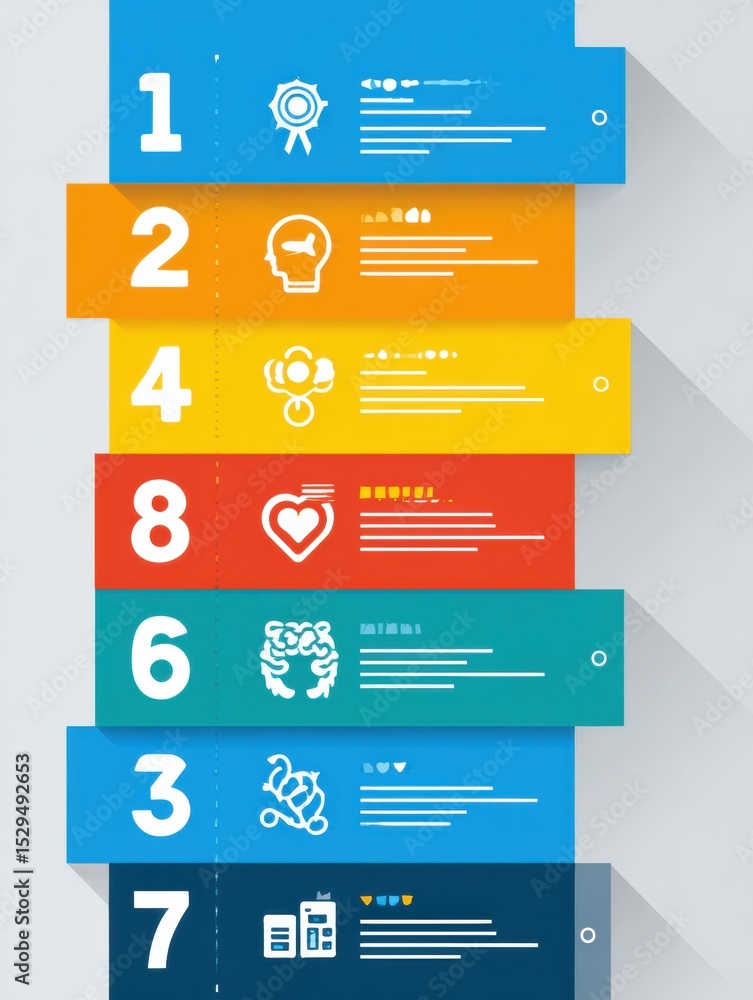 Poster Steps for Improving Mental Well-Being Through Practical Actions and Daily Habits Outlined in a Clean Infographic Layout