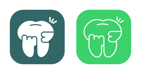 Toothache And Plaque Icon Design