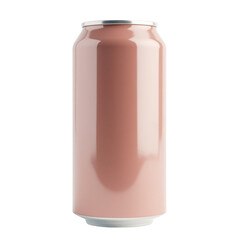 3D Render of a Glossy Light Pink Aluminum Beverage Can Isolated on Black Background PNG with Transparent Background