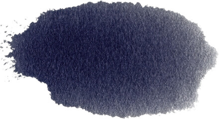 Black watercolor ink stain creating a flat shape with a unique texture and depth