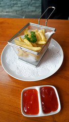 Golden, crispy French fries! The ultimate classic snack. Perfect for menus, fast food, or comfort food themes. Irresistibly delicious