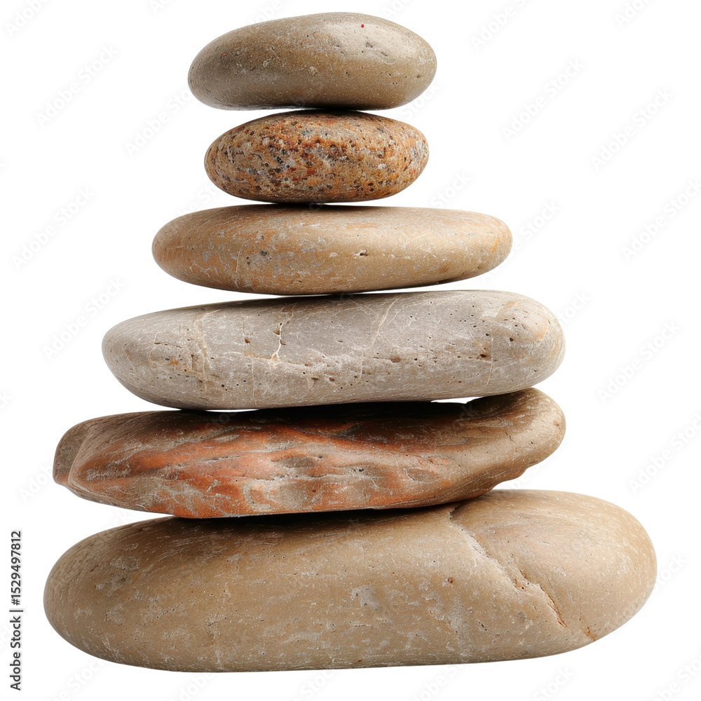 Poster balanced stones create serene and calming display, symbolizing harmony and tranquility. this arrange