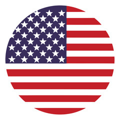 Fototapeta premium Circular USA Independent Day Flag Emblem Symbolizing American Freedom and Independence Celebration for July Fourth