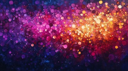 Fototapeta premium Vibrant Abstract Background with Pink Purple Orange and Gold Glitter