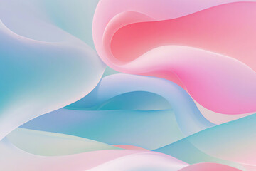 Abstract pastel wave background with smooth curves and soft colors