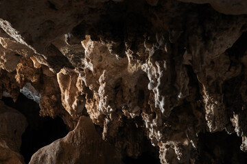 Djara Cave in Egypt with impressive stalagmites and natural rock formations. A hidden geological...
