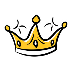 Decorative Yellow Crown icon