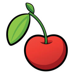 Cherry cartoon vector Illustration flat style artwork concept