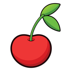 Cherry cartoon vector Illustration flat style artwork concept