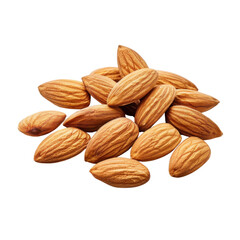 Fototapeta premium Fresh almonds are nutritious snack, known for their crunchy texture and rich flavor. These brown skinned nuts are often enjoyed raw or roasted, making them versatile addition to various dishes