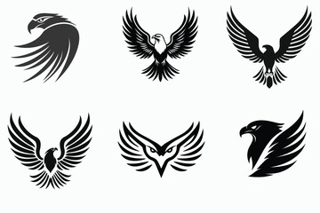set of vector wings