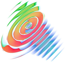 Abstract colorful font set with rainbow circles effect