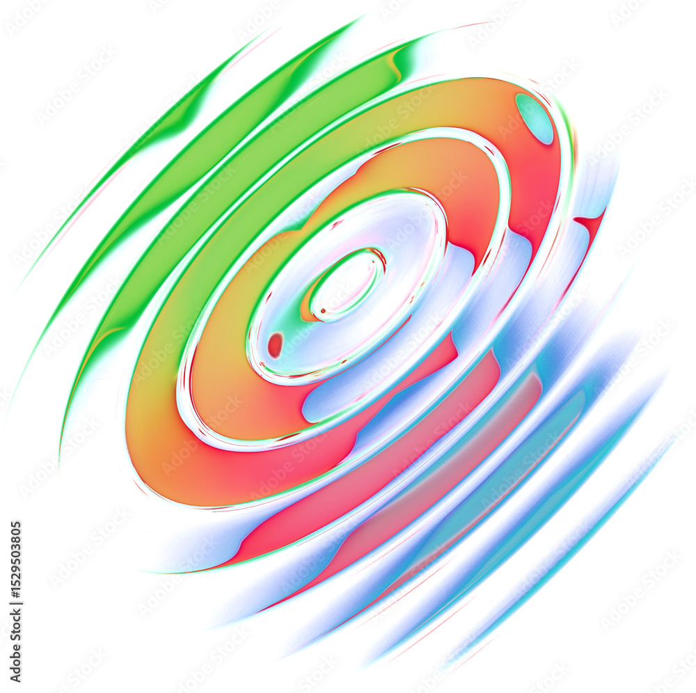 Aufkleber abstract colorful font set with rainbow circles effect