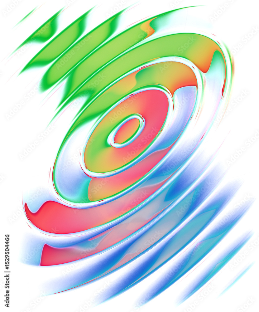 Poster abstract colorful font set with rainbow circles effect