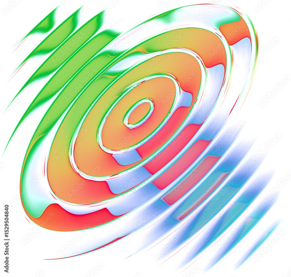 Aufkleber abstract colorful font set with rainbow circles effect