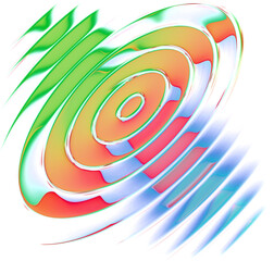 Abstract colorful font set with rainbow circles effect