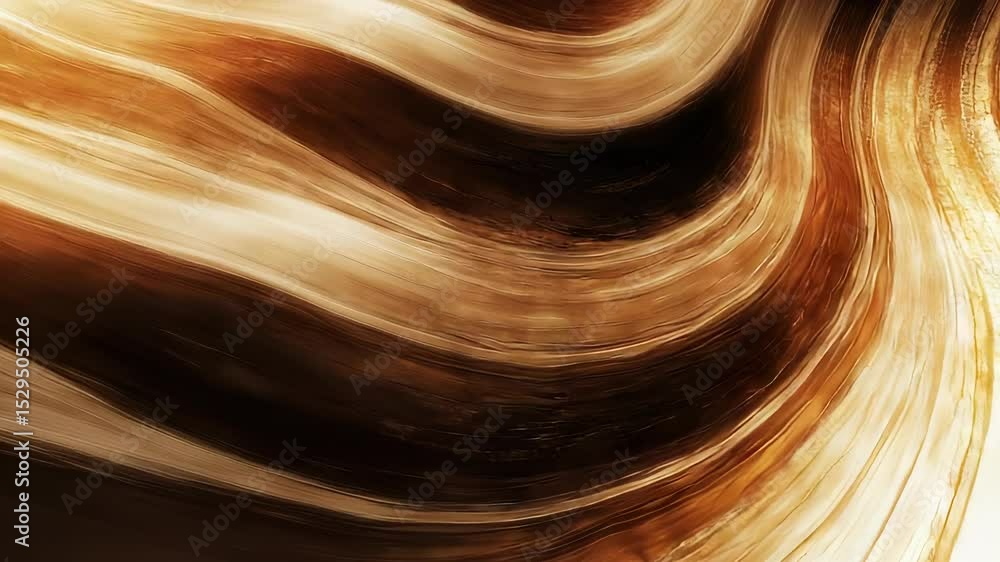 Aufkleber captivating swirls of caramel and cream: abstract background motion graphics element