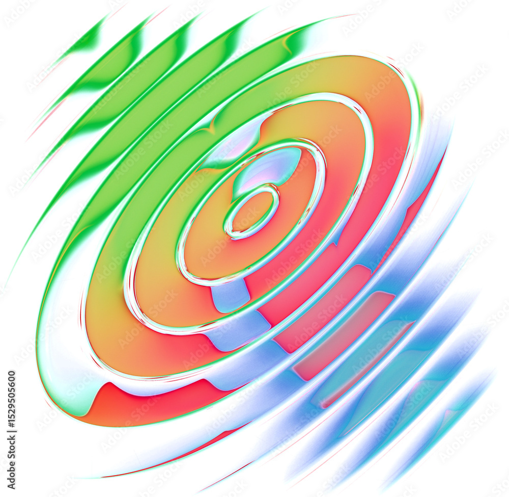 Aufkleber abstract colorful font set with rainbow circles effect