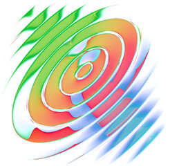 Abstract colorful font set with rainbow circles effect