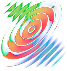 Abstract colorful font set with rainbow circles effect