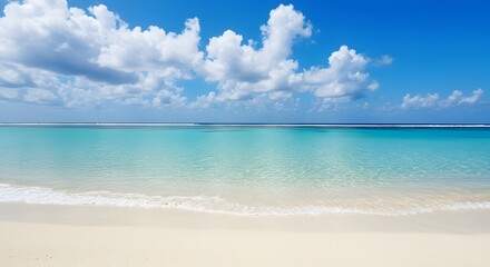Fototapeta premium Tranquil Tropical Beach with Calm Waters