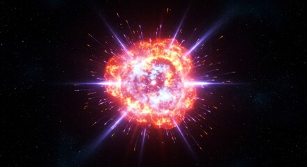 Celestial explosion in space
