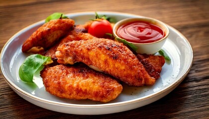 Crispy Fried Chicken Wings with Ketchup A Delicious Recipe