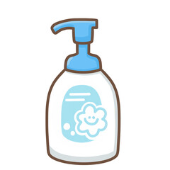 Fototapeta premium かわいい泡が描かれたデザインのハンドソープ