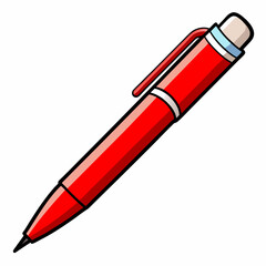 red pen vector illustration