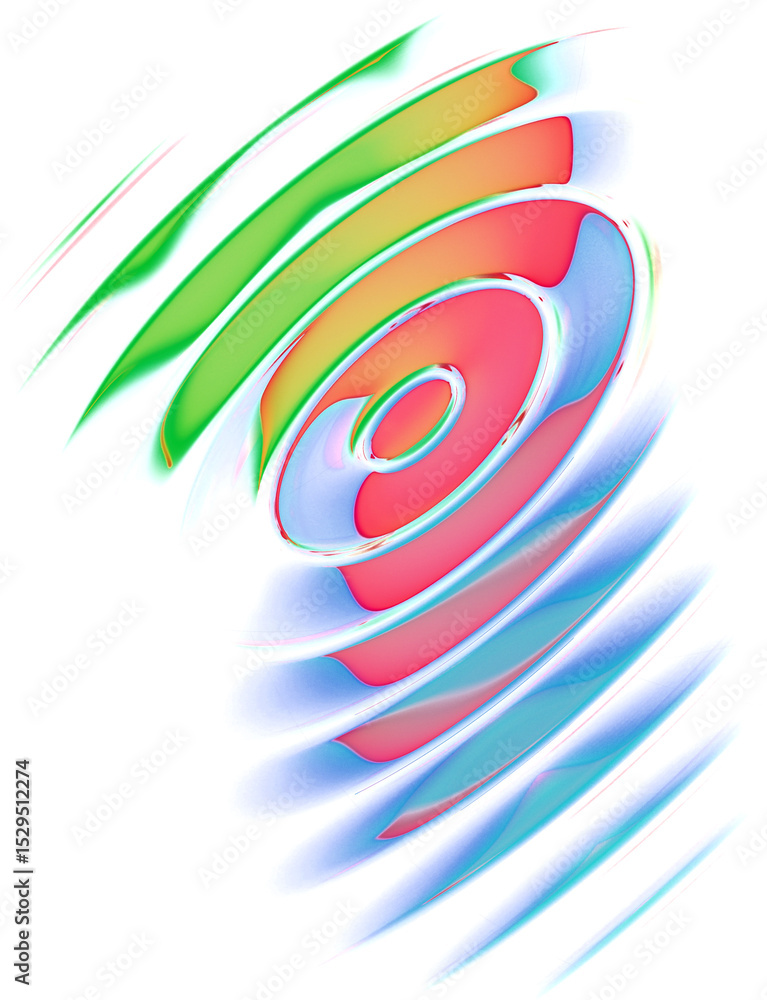 Poster abstract colorful font set with rainbow circles effect