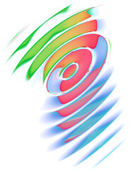 Abstract colorful font set with rainbow circles effect