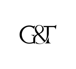Initial Letter Logo. Ampersand Symbol. Logotype design. Simple Luxury Black Flat Vector GT