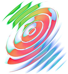 Abstract colorful font set with rainbow circles effect