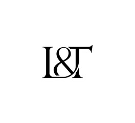 Initial Letter Logo. Ampersand Symbol. Logotype design. Simple Luxury Black Flat Vector LT